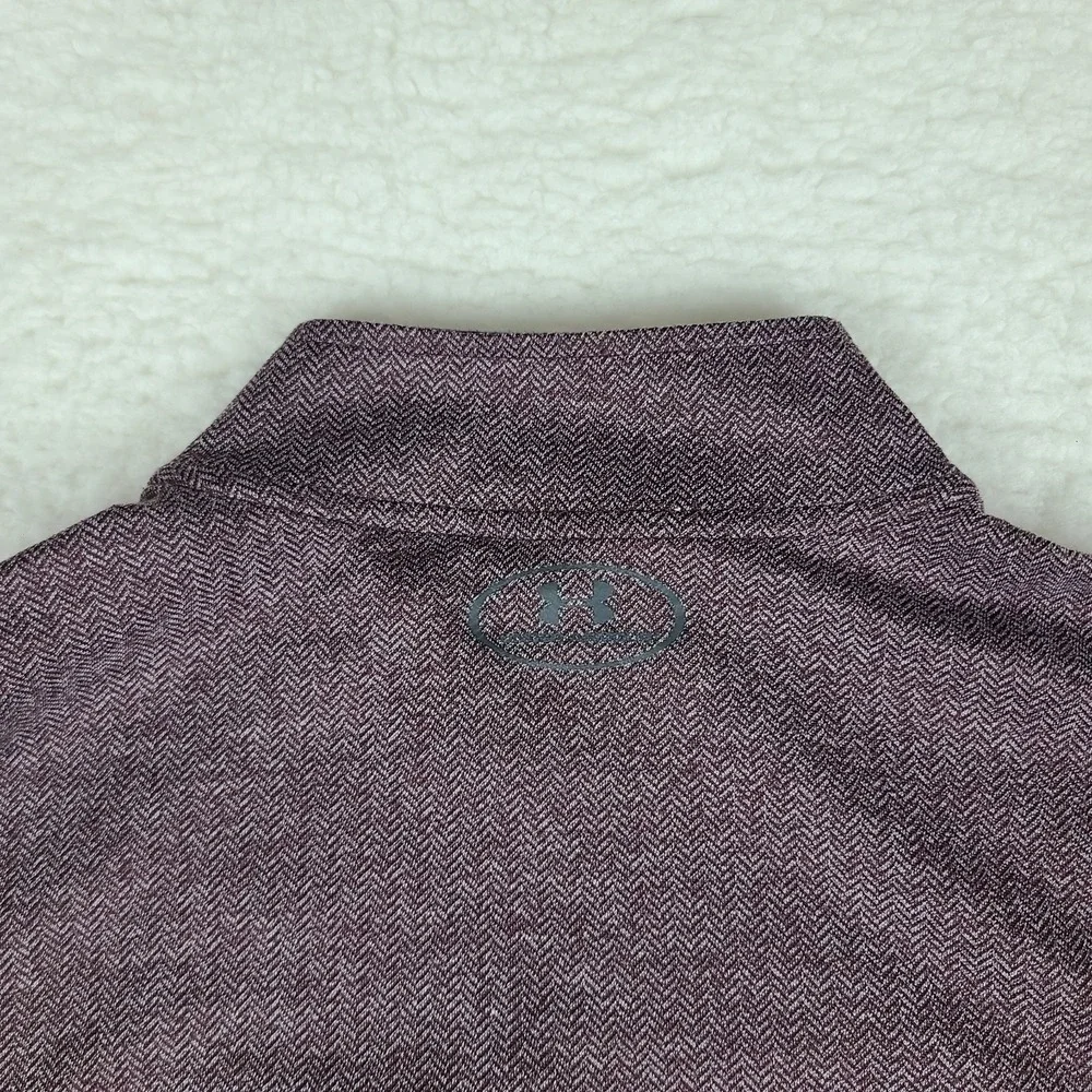 Under Armour Sweater Men Medium Purple Threadborne Loose‎ Heatgear Performance